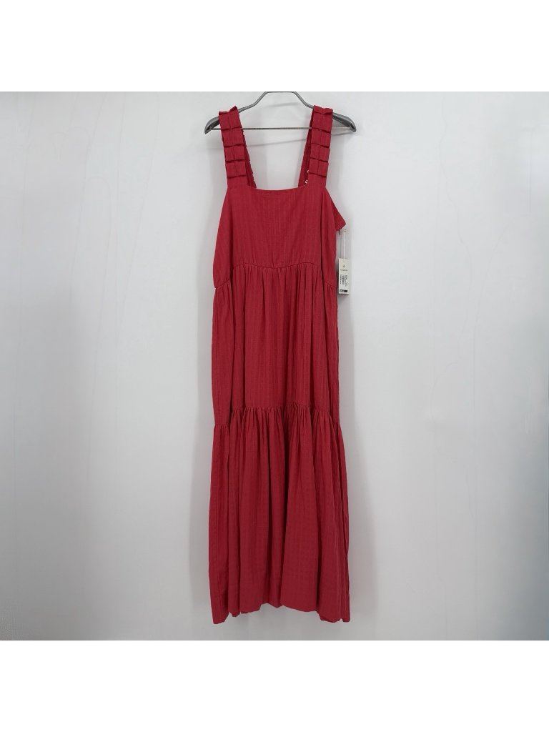 Mirth Exclusive Grenadine Red Rio Maxi Dress Size L Large Sleeveless Tiered